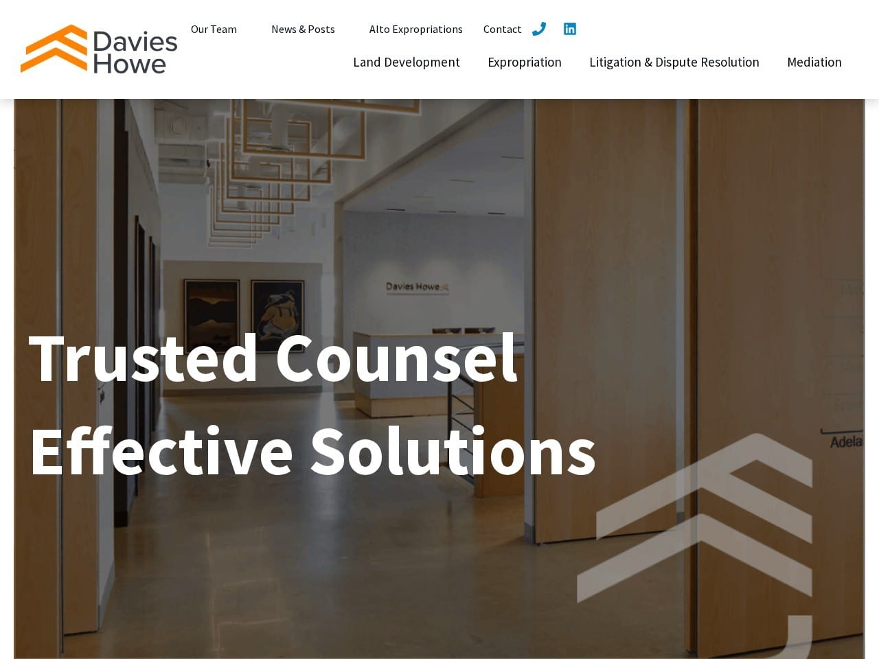 Davies Howe LLP website preview — KayTech Africa the best web design in Accra portfolio 6